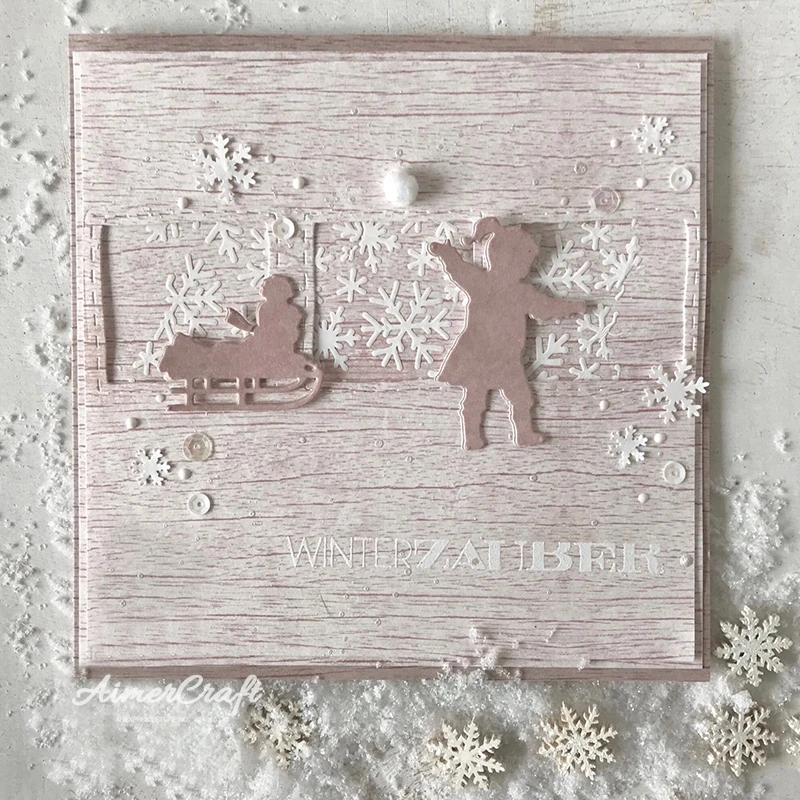 Зимние металлические штампы для катания на лыжах и снежках девочек мальчиков