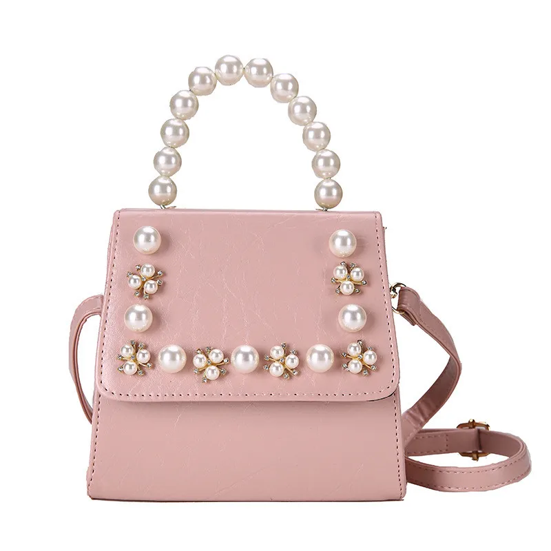 

Pearl Handle Mini Design PU Leather Shoulder Bags For Women 2020 Crossbody Bag Travel Handbags Sac A Main Femme