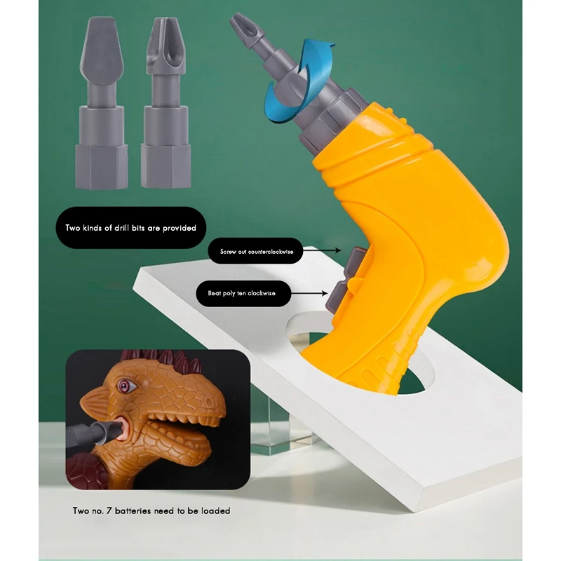 

3 in 1 Dinosaur Toys with Electric Learning Toys Include Rex Velociraptor and Triceratops for 3-7 Years Children