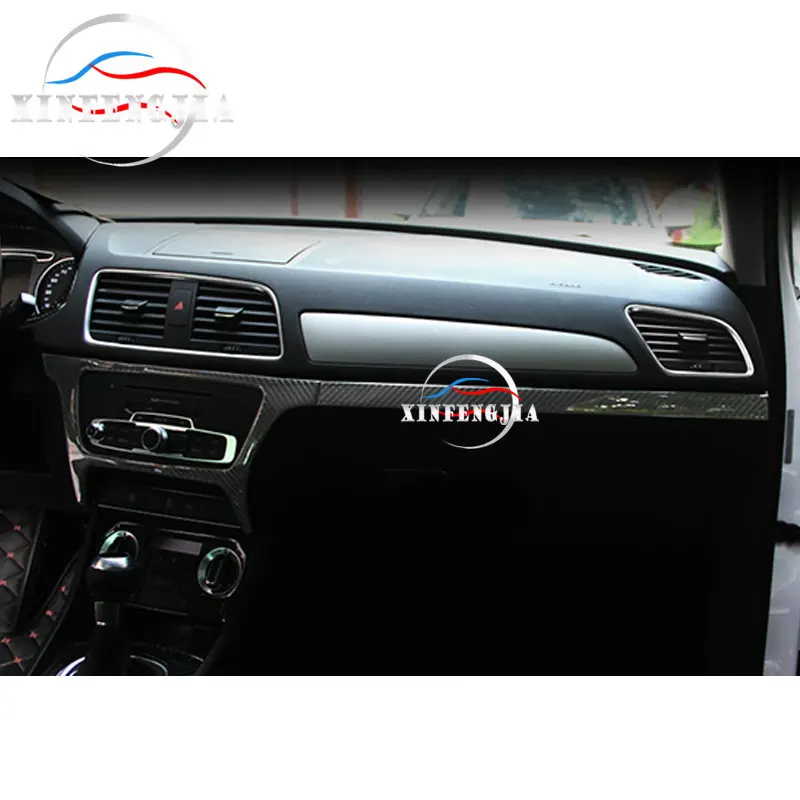 

For Audi Q3 2015-17 2pcs Carbon Fiber Panel Control Control Frame Trim Cover