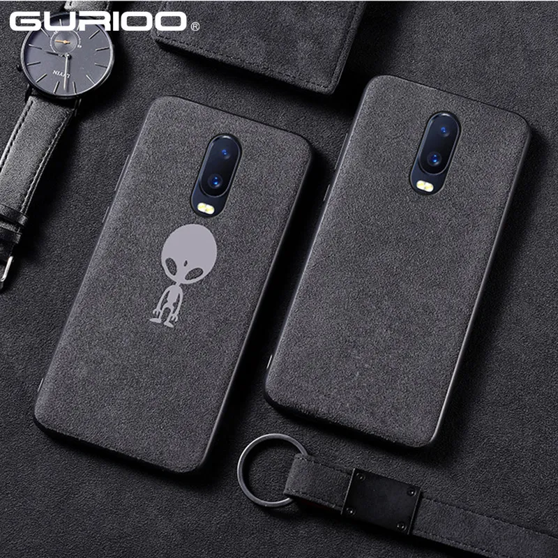 Luxury Suede Fur Leather Phoen Case For OnePlus 5 5T 6 6T 7 Pro Shockproof Batman Soft Back Cover for One Plus 6T 5T Coque Capa