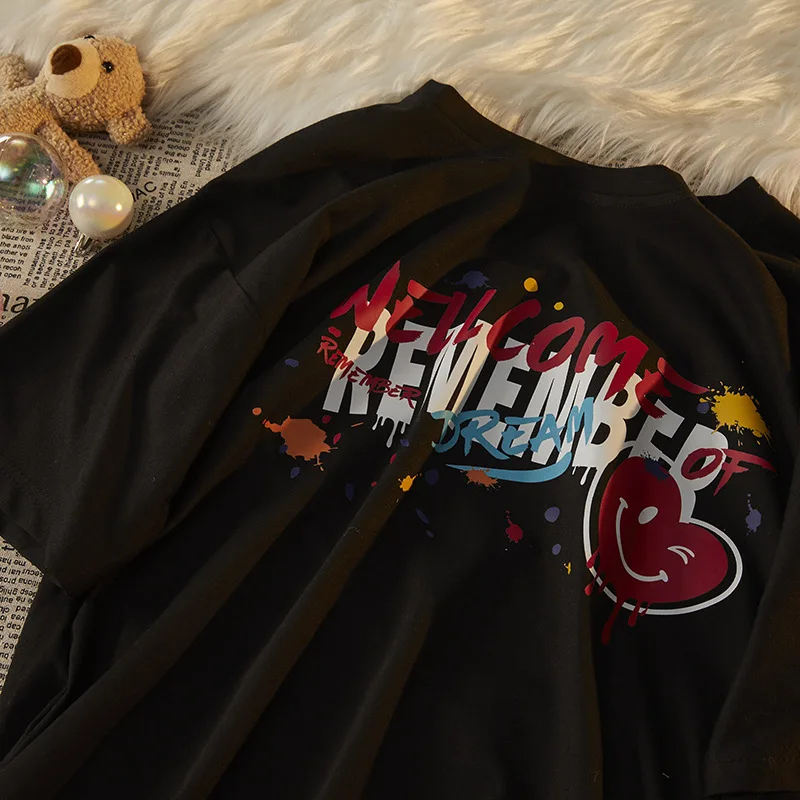 

Women's Oversized Short Sleeve Goth T-Shirts Urban Basic Haut Female Y2k Vogue Cute tshirt Anime Urbano Fairy Grunge Kawaii Girl