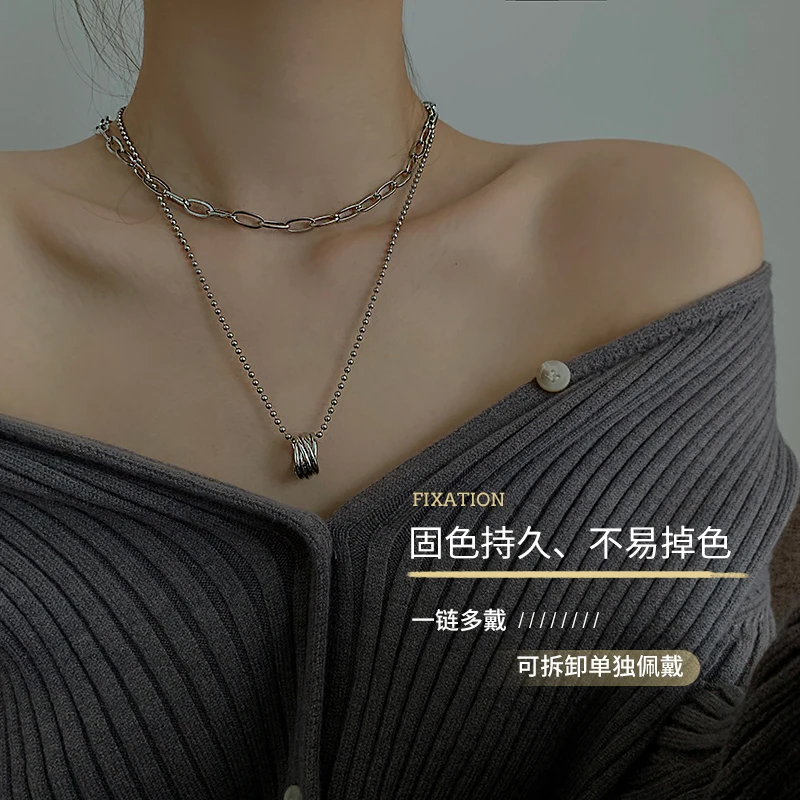 WomenGeometric круглая цепочка колье модное шикарное 2021 Новое минималистичное