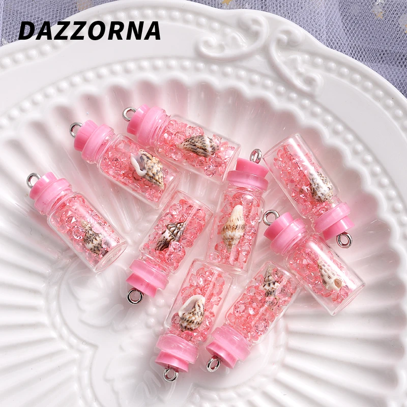 10 шт./лот Классические Подвески из ракушек в виде флакона океана фурнитура для