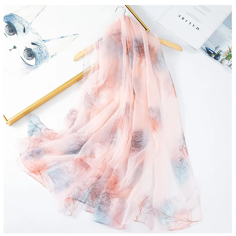 Женский Длинный шарф из органзы с переходом цвета| |