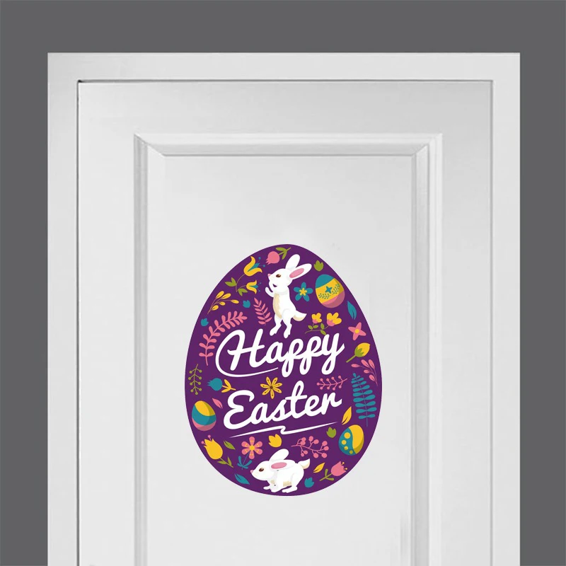 Пасхальные граффити наклейки на стену счастливые Мультяшные яйца домашний декор