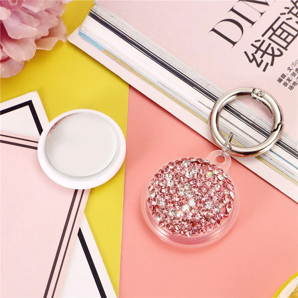 

For AirTag Case Luxury Glitter diamond Anti-lost Case colorful for Air Tags Locator Tracker Protective Cover Clear Silicone case