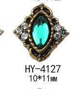 HY-4127 10pcs 10 шт./лот, древний сплав, дизайн ногтей, 3d, плоская задняя сторона, цветные бриллианты, жемчужные ювелирные изделия, стразы, украшения для ногтей - Цвет: HY-4127 10pcs