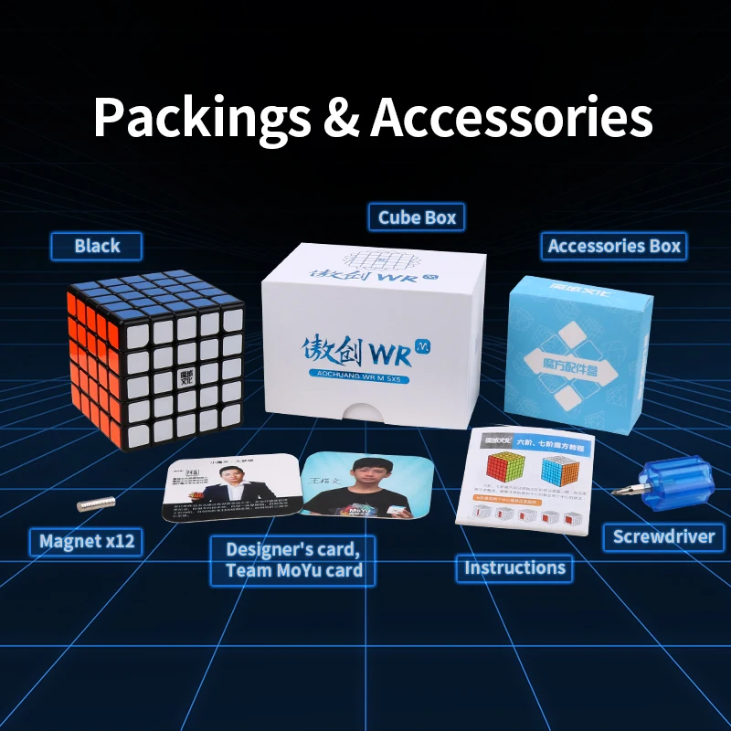 HelloCube 2020 версия Moyu Aochuang 5x5 WR M Магнитная магический куб профессиональный Магнитный
