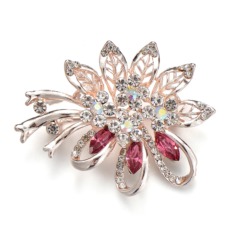 Женская Брошь В Виде Цветка с кристаллами|Броши| |
