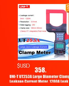UNI-T UT213A/B/C 400A клещи TRMS AC DC ток напряжение сопротивление емкость температура тестер НТС фонарик Функция