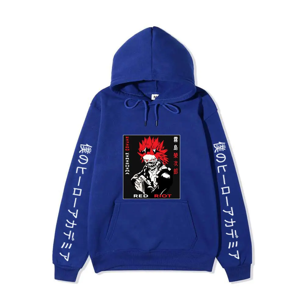 Горячая аниме My Hero Академия унисекс толстовки свитер Kirishima Eijirou Печатный женский