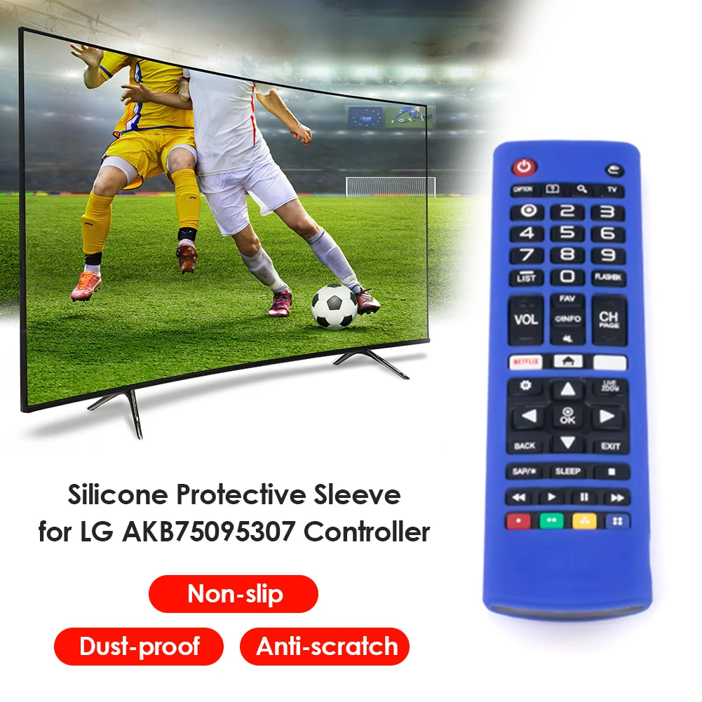 

Protective Silicone Case Decor Dustproof Portable Carrying for LG TV AKB74915305 Shockproof Remote Control Cover