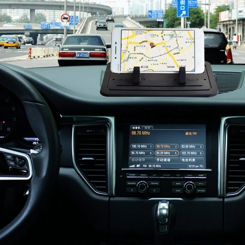 car dashboard non slip mat silicone mount phone holder pad for samsung xiaomi pro antiskid soft silicone holder for phone in car free global shipping