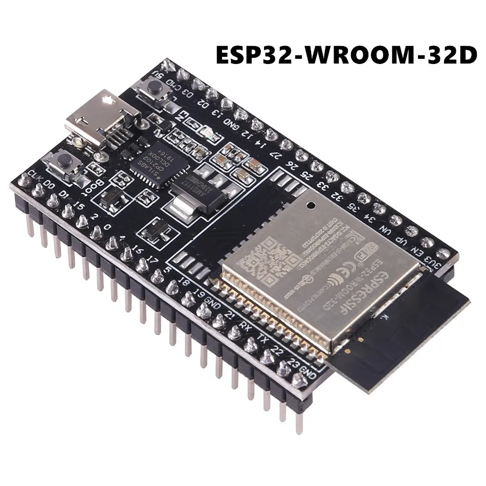 

ESP32 ESP32-DEVKITC inc ESP-WROOM-32U soldered Female HEADERS