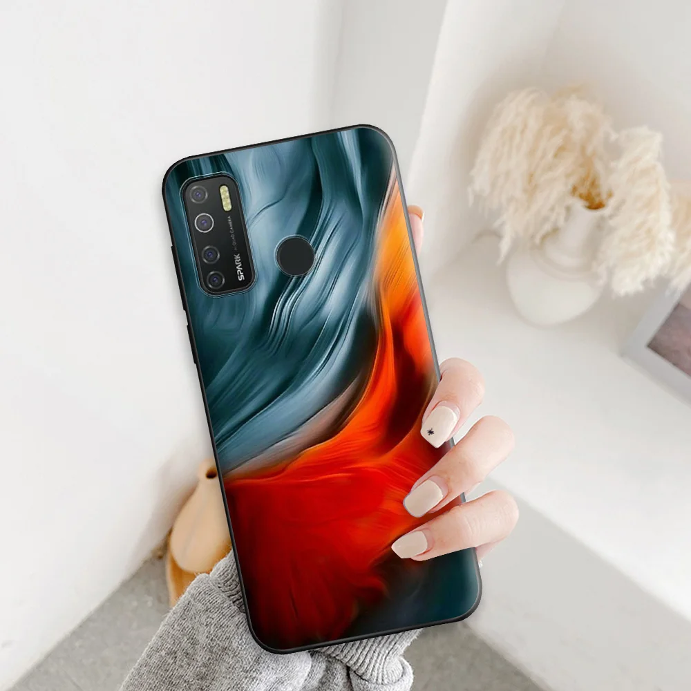 For Tecno Camon 15 Case TPU Protective Cover on Silicone Soft Phone Fox |