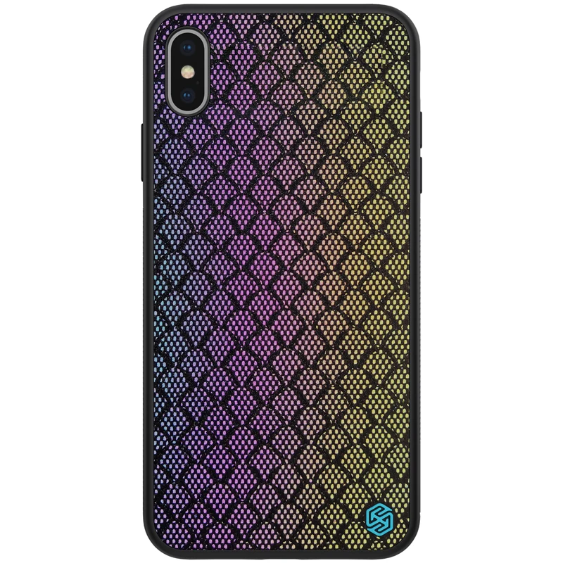 Для iPhone XS Max чехол iPhone X XS XR чехол NILLKIN тканая полиэфирная сетка светоотражающий чехол для телефона PC задняя крышка для iPhone XS Max - Цвет: Rainbow