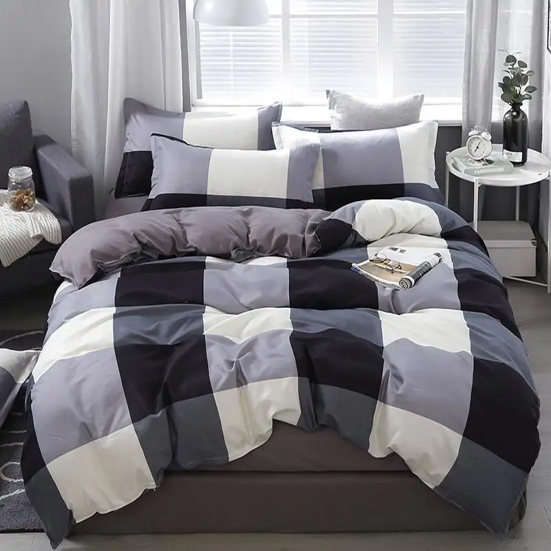 

58 3/4pcs Bedding set Plaid Grid Soft Home duvet cover set Avocado Twin Full Queen King Size Quilt cover Bed Sheet Pillowcases