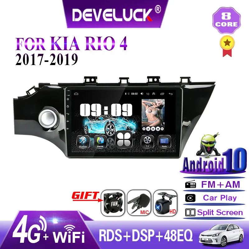 

10" Android 10.0 Car Radio For KIA RIO4 2017-2019 2din GPS navigation 6G+128G RDS Multimedia Video Player DSP IPS Split screen