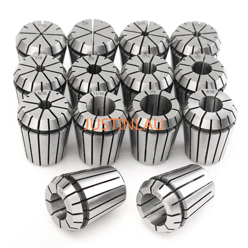 

14PCS/Set Collet Chuck ER32 Precision Tool Holder Milling Chuck CNC Lathe Tool 1/16"-3/4" for Drilling Tapping Machine Collet