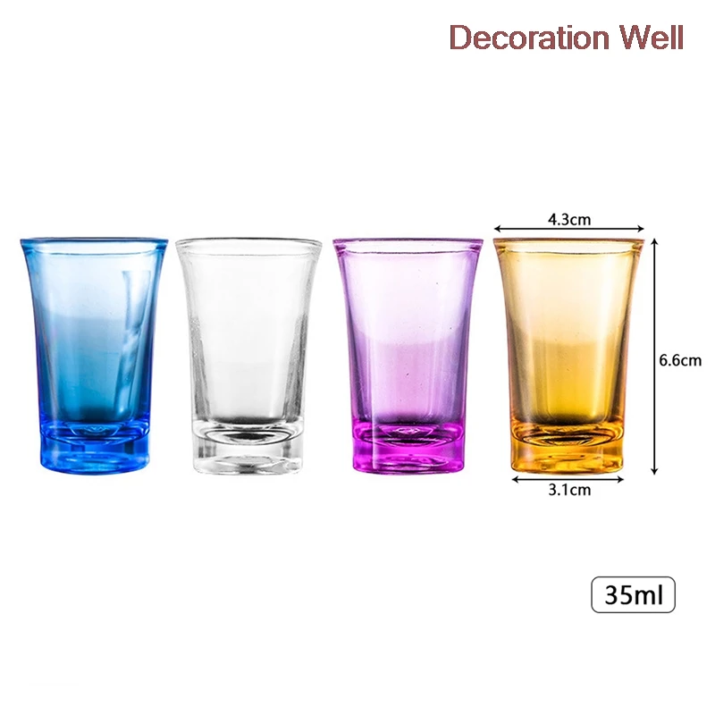 4 шт. 0 5 унций сверхмощные акриловые стаканы сделано в машине бессвинцовые для