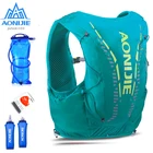 Зеленый Рюкзак AONIJIE C962 12 л с гидратацией, усовершенствованная кожаная сумка, жилет, мягкий водный Пузырь, колба, профессиональная сумка для бега