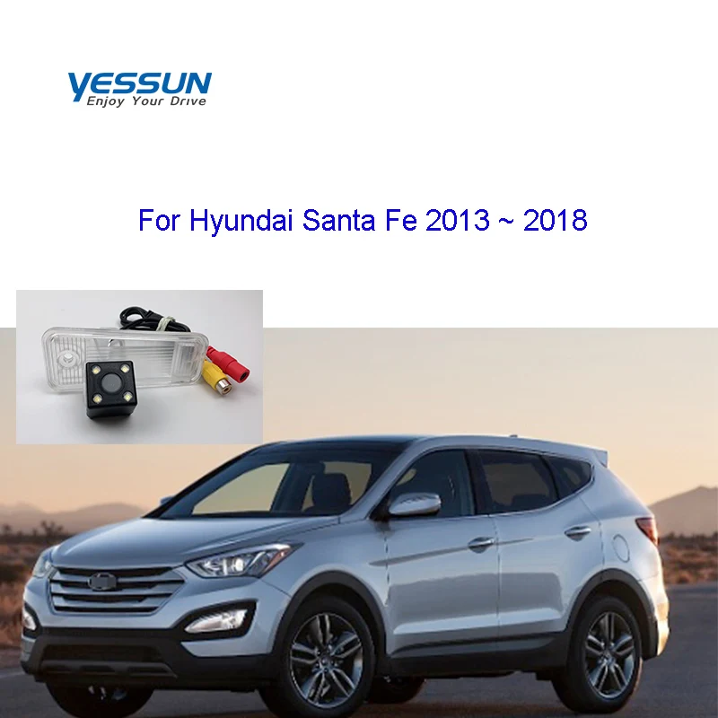 

Номерной знак Yessun, камера заднего вида для Hyundai Santa Fe 2013 2014 2015 2016 2017 2018, ночное видение, 170 градусов, HD камера