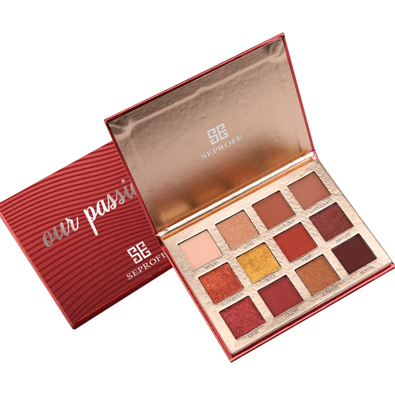 12 цветов Палитра теней для век идеальные матовые перламутровые мерцающие тени