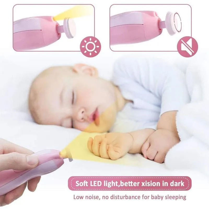 

Electric Nail Polisher Baby Blue Powder 6-piece Electric Nail Baby Nail Manicure Set Baby Newborns Baby Care Kit