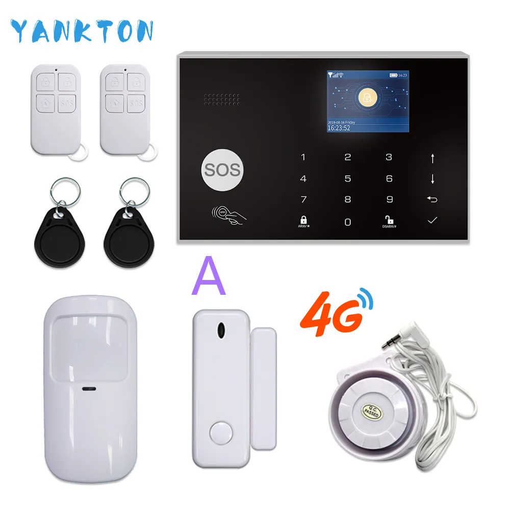 YK-002-4G-G30-A Tuya 433 МГц беспроводной Wi-Fi 4G& 3g домашняя система охранной сигнализации 11 языков охранная сигнализация хост приложение пульт дистанционного управления для Android и IOS - Цвет: YK-002-4G-G30-A
