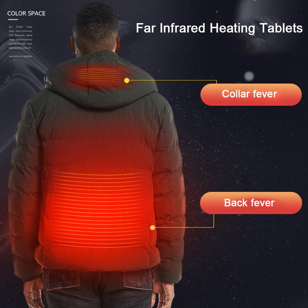 Мужская Теплая стеганая куртка с капюшоном зимняя теплая водонепроницаемая