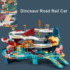 Динозавр трек автомобиль игрушки для мальчиков от 2 до 4 лет электрические Приключения машины мозг настольная игра стоянки Монтессори игрушки для детей