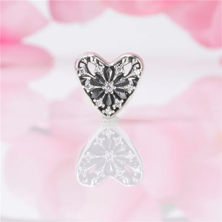 

Бусины в виде Снежинки из стерлингового серебра пробы подходят для оригинального браслета ожерелья DIY ювелирных изделий