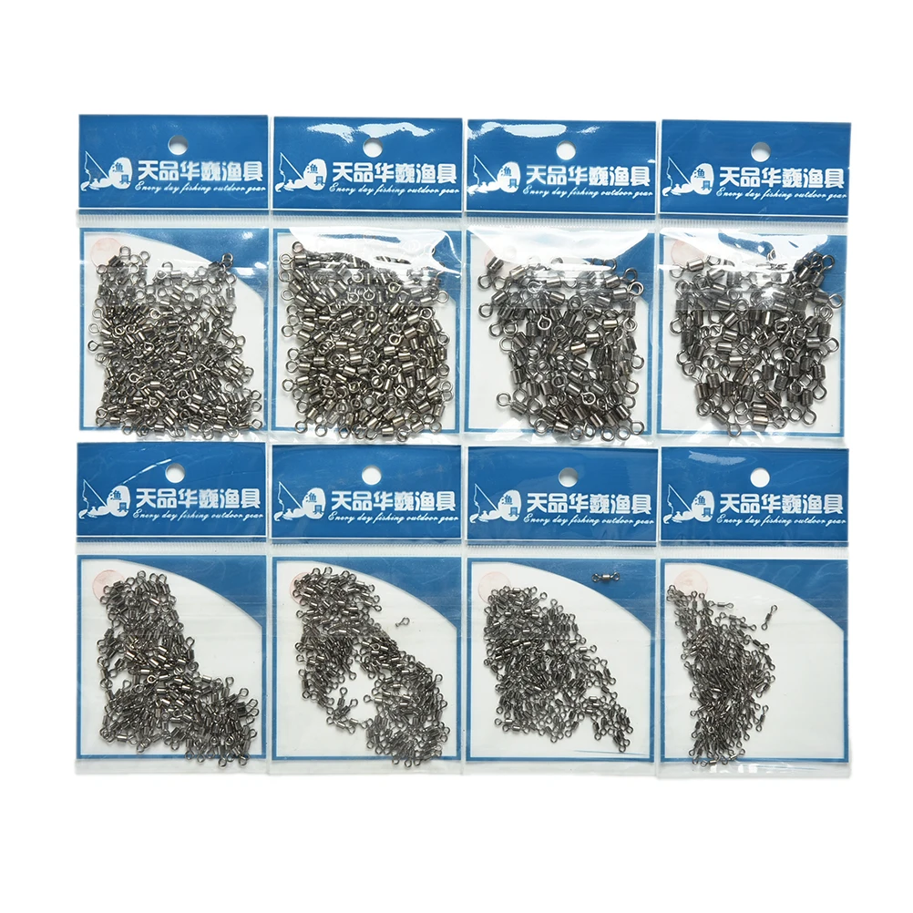 

100pcs Round Eye Rolling Swivels Rig Sea Carp Fishing