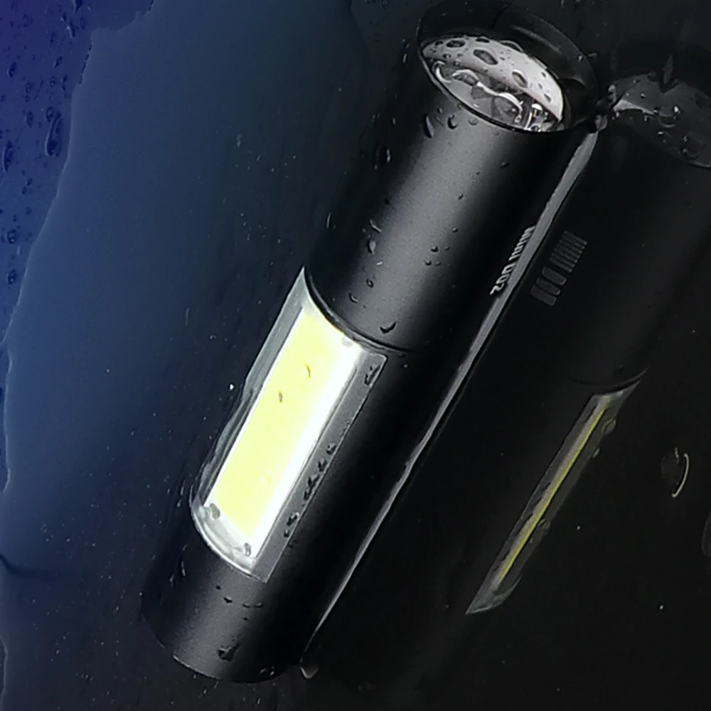 USB Перезаряжаемый фонарик с монолитным блоком светодиодов мини зумом 600 мАч водонепроницаемый стильный