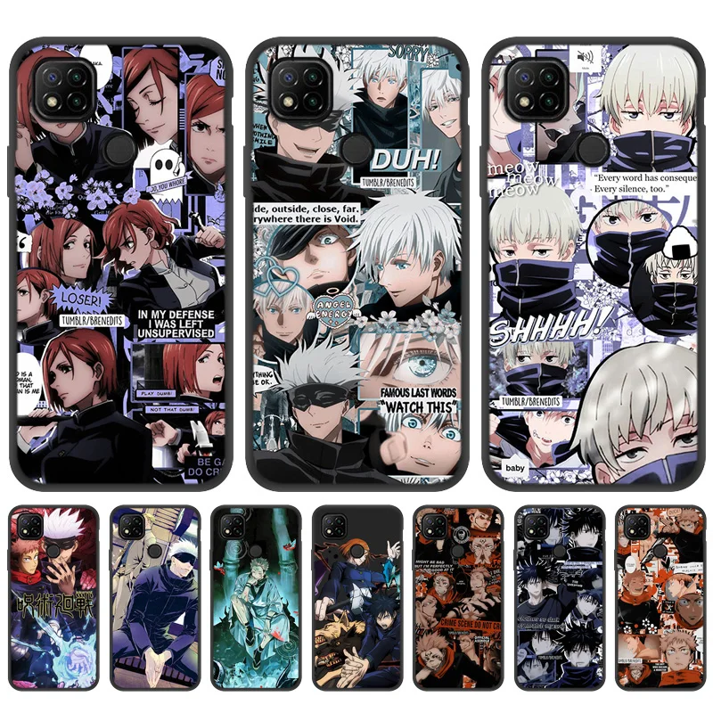 Mi 11 Lite 5G NE Jujutsu Kaisen Case For Xiaomi Redmi Note 9 10 Pro 8 7 7S 9S 10S 9C 9A 9T Anime Cover Poco X3 NFC F3 M3 M4 Pro 