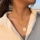 Ожерелье женское с подвеской в виде цветка из жемчуга, чокер