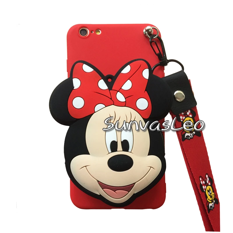 Red Minnie Mouse Для samsung Galaxy M серии J3 Star J7 Crown J3 J7 3D кошелек с мультяшным животным Мягкий силиконовый чехол задняя крышка для телефона со стразами - Цвет: Red Minnie Mouse