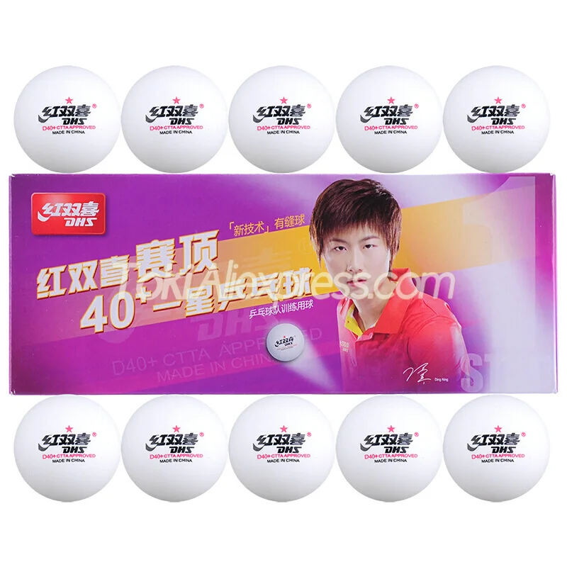 

DHS Table Tennis Ball DHS D40+ 1-STAR Plastic ABS Original DHS Ping Pong Balls