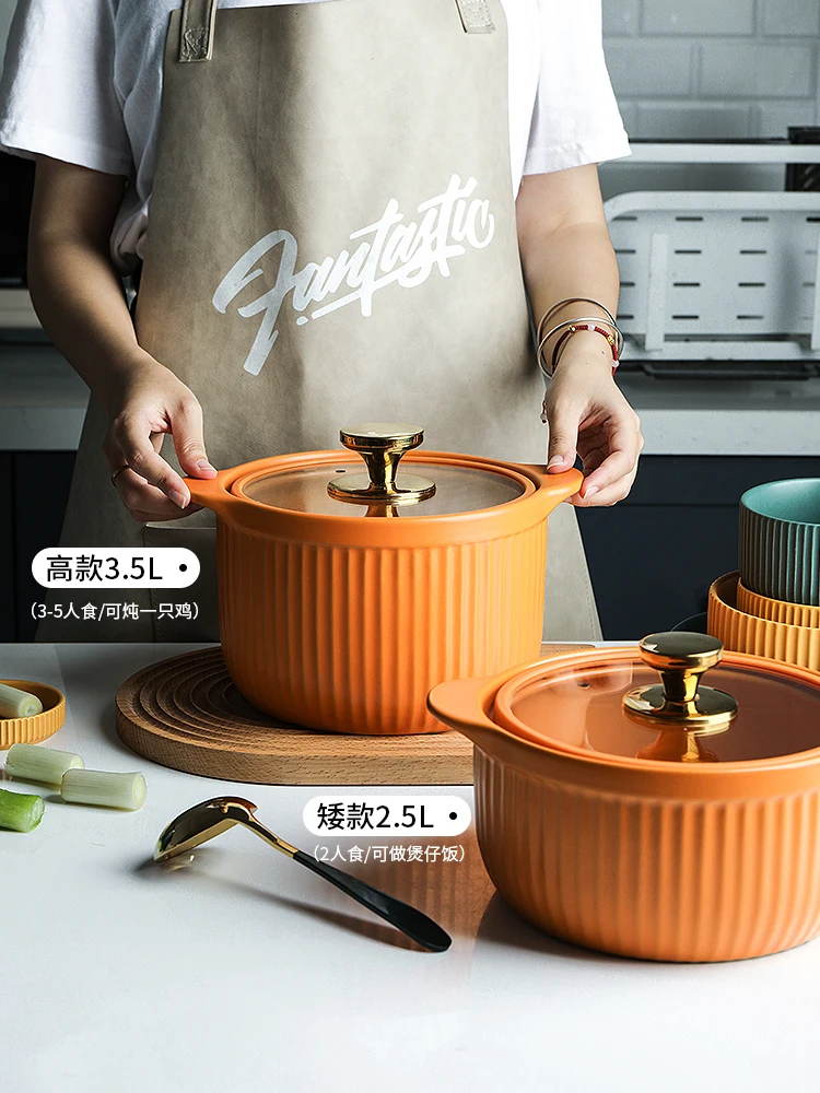 

Nordic Ceramic Casserole Soup Cookware Soup Pot Juego De Ollas