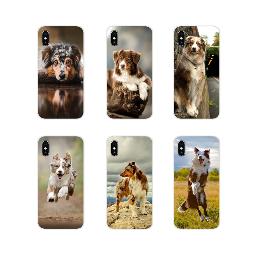 Прозрачные чехлы из ТПУ мужской браслет с надписью &quotАвстралийская овчарка&quot