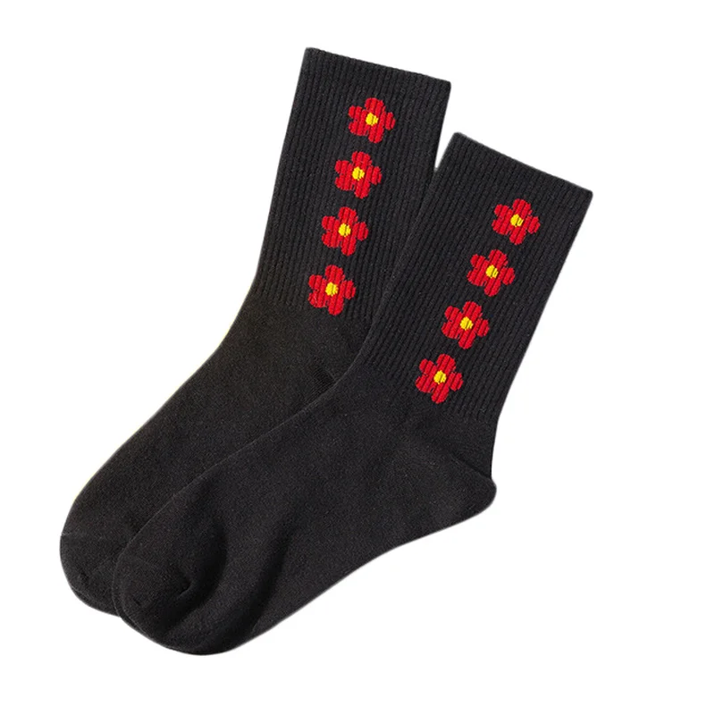 Хлопковые носки для девочек с рисунком Цветочные Носки | Женская одежда