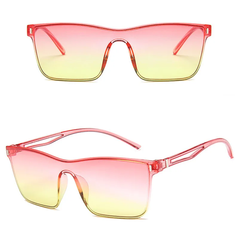 Яркие линзы негабаритные солнцезащитные очки для женщин ретро бренд мужчин и