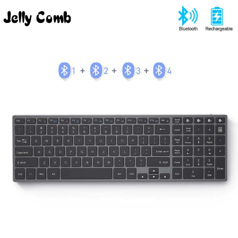 Jelly Comb Bluetooth клавиатура для iPad планшета ноутбука совместима с IOS Windows