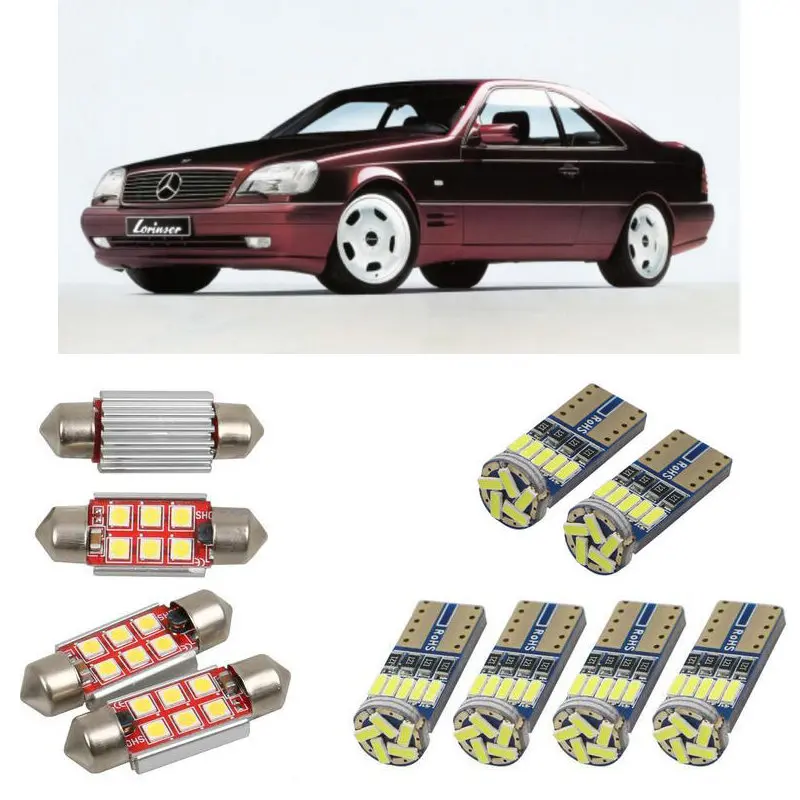 

Interior led Car lights For mercedes s class coupe c140 c215 bulbs for cars License Plate Light 6pc