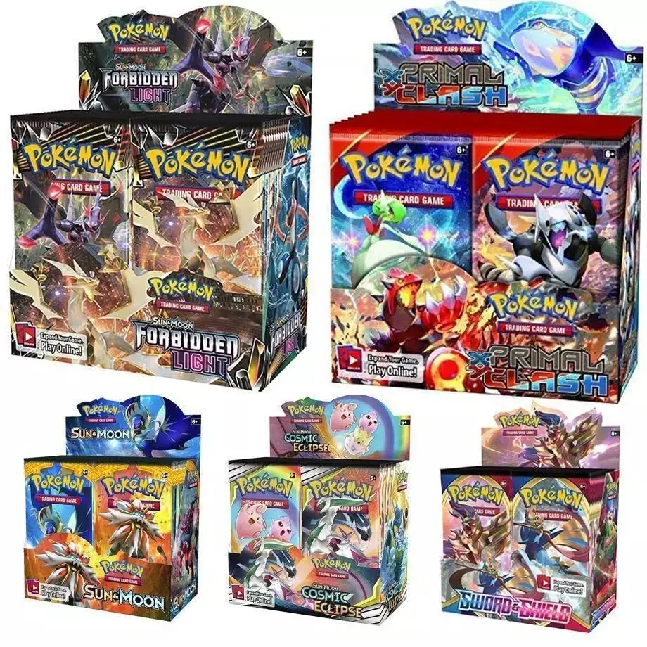 

360Pcs Pokemon Card Glowing Card Booster Box Trading Card Game Darkness Ablaze Collection Card Game Pokmon Toys For Children