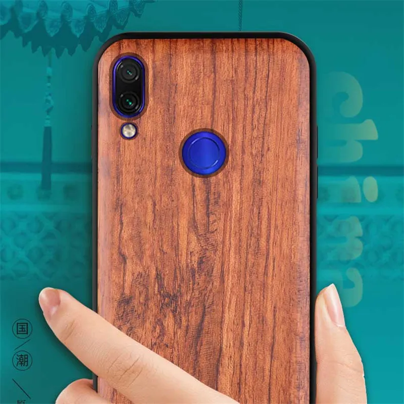 Чехол для Xiaomi Redmi Note 7 тонкий деревянный чехол-бампер из ТПУ Xiomi note7 pro новые чехлы