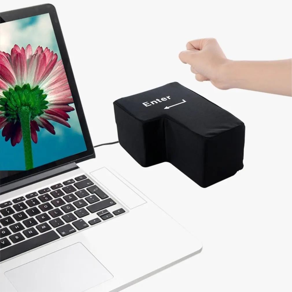 

Hot USB Enter Key Vent Pillow Soft Computer Button Return Key Offices Decompression Pillow Stress Relief Toy Wholesale