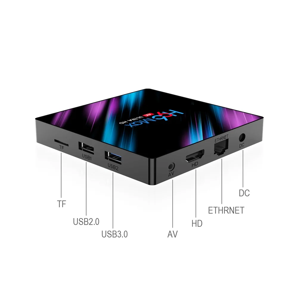 Android 10.0 H96 MAX Smart TV Box RK3318 Quad Core 2.4G/5.8G Wifi BT 4.0 4K Media Player H96MAX Mini TV Receiver Set Top Box