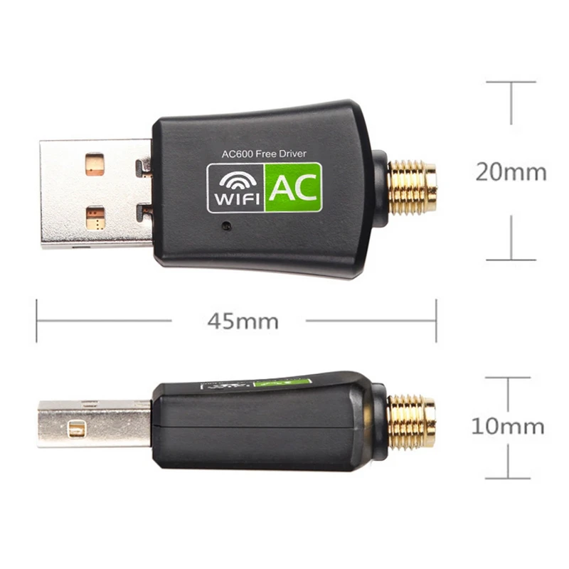 Wi Fi адаптер с двусторонним приводом 600 Мбит/с 5 ГГц 2 4 802.11AC|USB-адаптеры| |